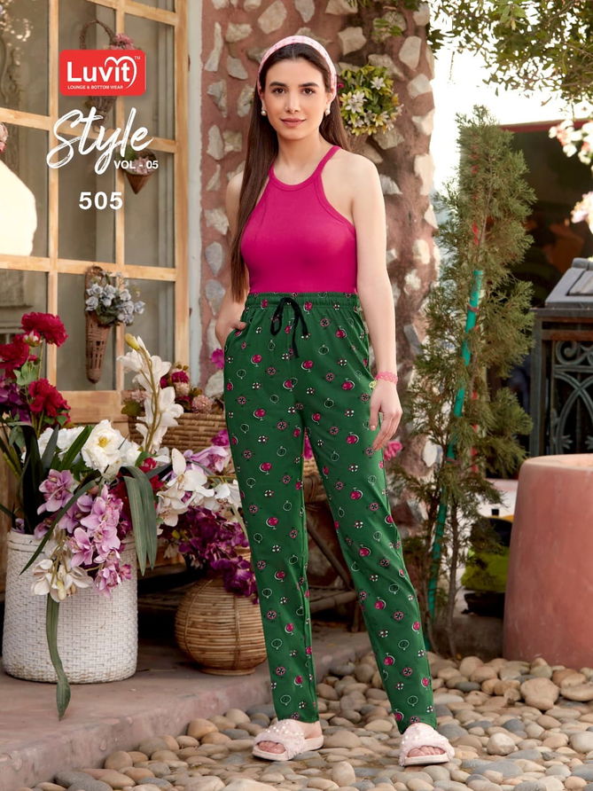 Luvit Style 5 Daily Wear Fancy Night Wear Pant Collection